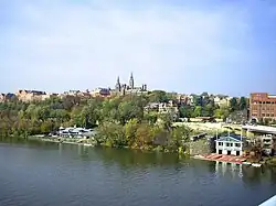 The campus over the Potomac River