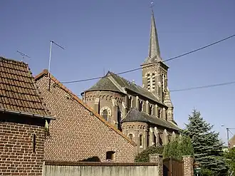 The church in Ghissignies