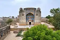 Front view of the tomb before restoration