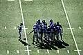New York huddle against Cincinnati