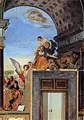Fame showing Wandering Philosopher to Tuscany and Riches