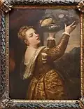 Young Woman with a Dish of Fruit in its frame