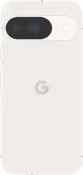 Diagram of a Pixel 9 smartphone in white.