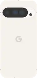Diagram of a Pixel 9 Pro smartphone in white.