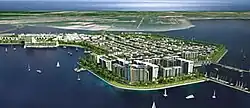 3D Aerial View of the Gracefield Island