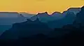 Sunset from Desert View, Angels Gate (lower left of center)
