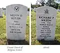 L: United Church of Religious Science R: Atheist