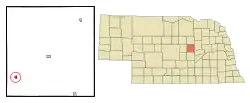 Location of Scotia, Nebraska