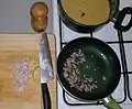 Frying of salo