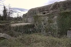 View of gun emplacements on the fort's east side