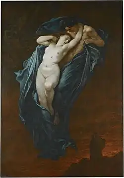 Gustave Doré: The Souls of Paolo and Francesca, oil on canvas, 1863