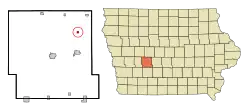 Location of Yale, Iowa