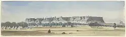 Gwalior Fort seen from the Residency. 10 December 1868.