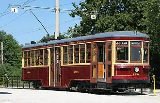 This ex-Toronto car is in its 1921 livery and is located at the Halton County Radial Railway Museum.