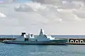 HDMS Peter Willemoes fitting out on 8 November 2011.