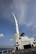 De Ruyter fires a SM-2