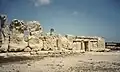 The southern wall of Ħaġar Qim