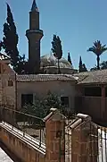 Hala Sultan Tekke behind a small courtyard in 1958