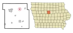 Location of Blairsburg, Iowa
