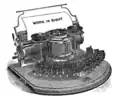 Hammond 1B typewriter, invented 1870s, manufactured 1881