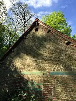 Traces of the three old rolling stock access gates