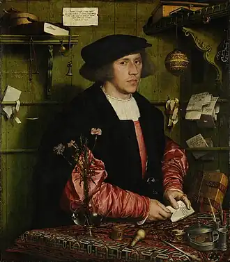 Georg Giese from Danzig, 34-year-old German merchant at the Steelyard, painted in London by Hans Holbein in 1532