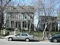 Locally dubbed the "Hansel and Gretel House", this home on 6th Street is believed to be sided with the original roofing from the Southern Exposition Building. It was opened as a center for disadvantaged women and children