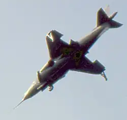 Prototype P.1127 with unswept trailing edges