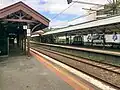 Westbound view from Platform 1, January 2021
