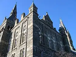 North tower of Healy Hall