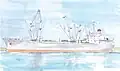The German heavy-lift ship Trautenfels in 1977