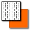 #FF6600 Orange with hatching