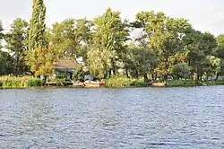 A water-rescue station on Bilohrudyi Island