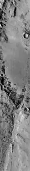 West rim of Holden crater, as seen by THEMIS.