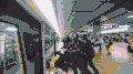 Passengers attacked by the police