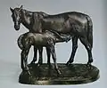 Peter Clodt von Jürgensburg. A mare with a colt, 1854.