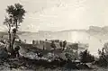 View from afar, 1857 engraving