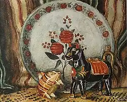 Hucha y caballo negro, 1928