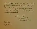 1946 dedication by JER Wood to Huber "whose parcels saved our bacon."