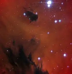Young open star cluster IC 1590, which is found within NGC 281