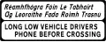 P 062 Long Low Vehicles