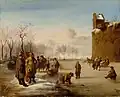Skaters. Copy of a painting by Adriaen van de Velde[6]