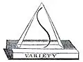 An illustration from the title page of The Analysis of Beauty.