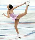 Catch-foot camel spin Haruka Imai