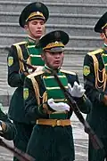 A soldier during the exhibition drill