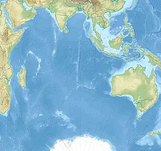 SS Khedive Ismail is located in Indian Ocean