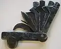 Folding iron fleam with multiple blades
