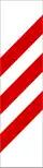 Level crossing countdown marker (placed under the triangular warning sign, usually 150&nbsp;m before crossing)