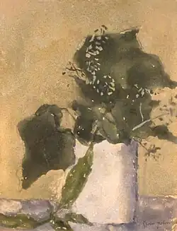 Ivy Leaves in a White Jug, 1920–1925, Aberdeen Art Gallery