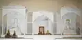 Both Digambar and Śvetāmbara statues are placed in the same sanctum sanctorum